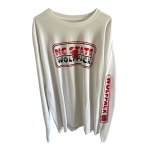Hanes White Long Sleeve NC State Wolfpack Shirt Collegiate North Carolina State